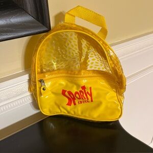Vintage 1998 NWOT Spice Girls Costume Dress up Sporty Spice mini backpack  8”x7”